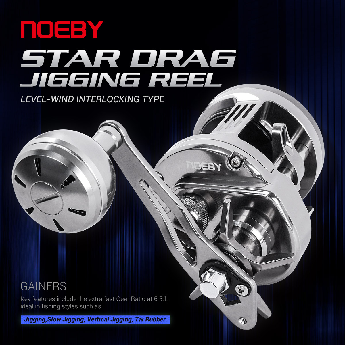 Surf Reel - Carrete de Pesca Noeby-Light Metal Jigging,