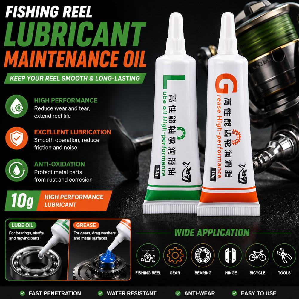Juego de grasa y aceite lubric - Reel Oil reseña y precio