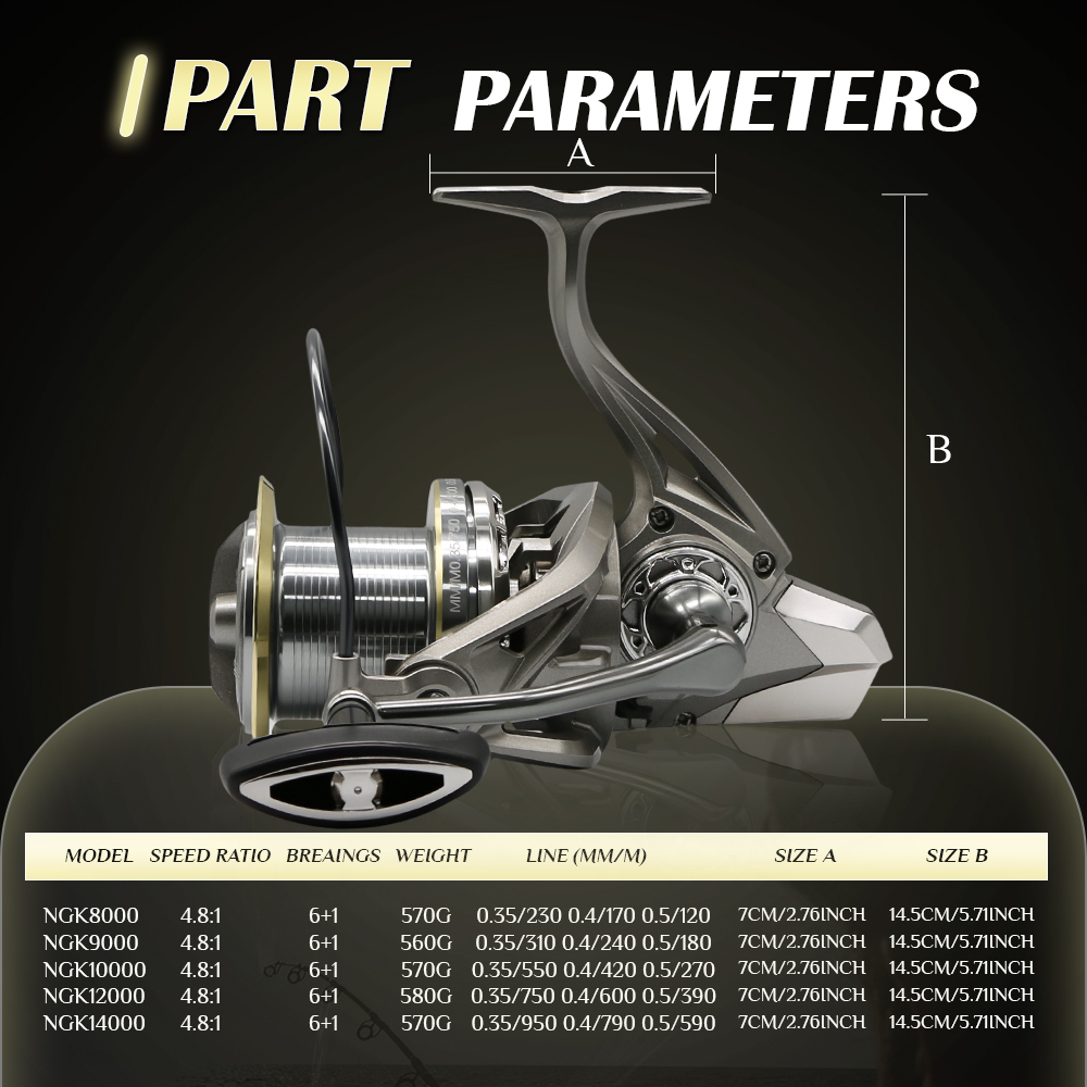 Carrete de pesca giratorio con - Surf Reel reseña y precio